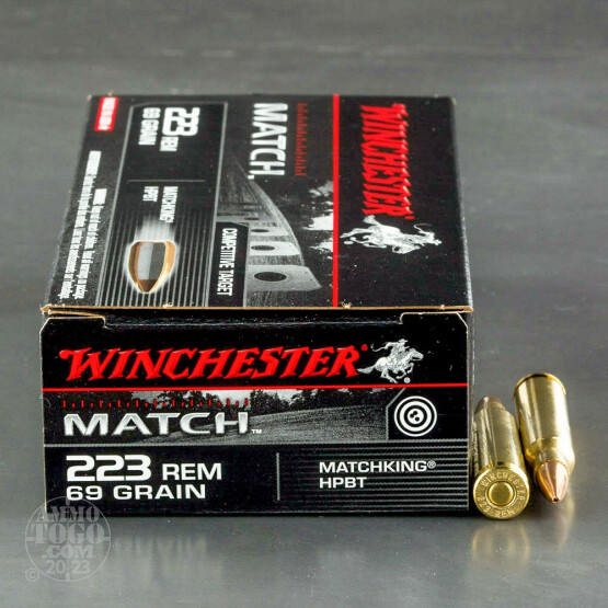 20rds - 223 Winchester Match 69gr. Matchking BTHP Ammo