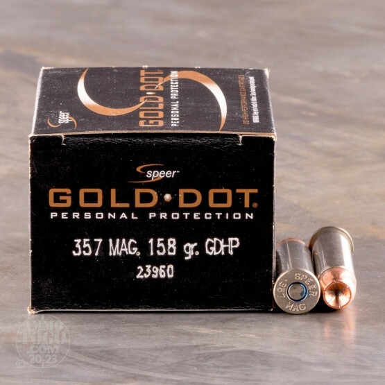 20rds – 357 Magnum Speer Gold Dot 158gr. JHP Ammo