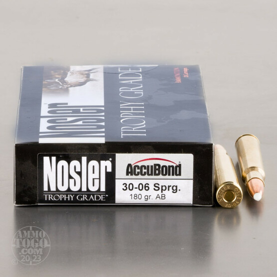 20rds - 30-06 Nosler Trophy Grade 180gr. Accubond Polymer Tip Ammo