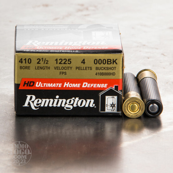 15rds - 410 Gauge Remington Ultimate Home Defense 2 1/2" 4 Pellet 000 Buck Shot