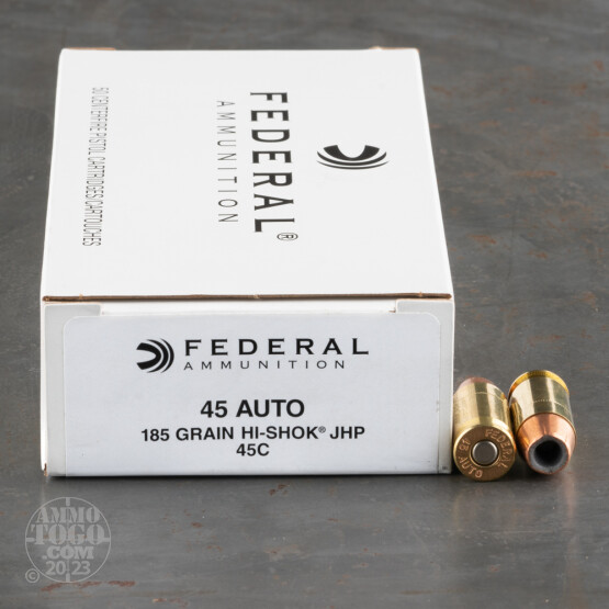 50rds – 45 ACP Federal Personal Defense 185gr. JHP Ammo
