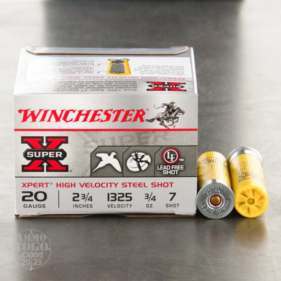 25rds - 20 Gauge Winchester Xpert Steel Game Load 2 3/4" 3/4oz. #7 Shot