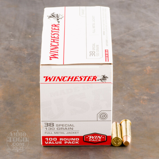 500rds - 38 Special Winchester USA 130gr. FMJ Value Pack Ammo