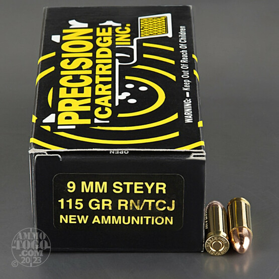 9mm Steyr PCI 115gr. FMJ Ammo 50 Rounds