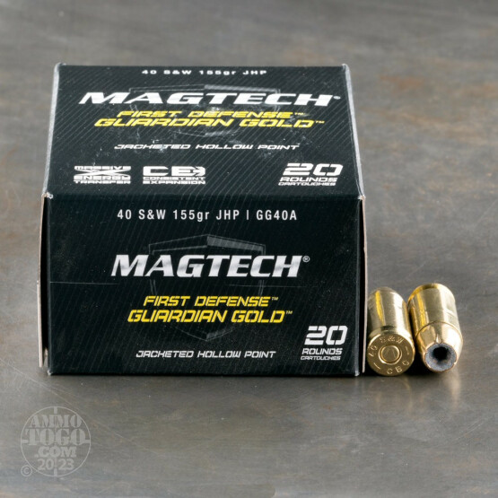 20rds - 40 S&W MAGTECH Guardian Gold 155gr. HP Ammo