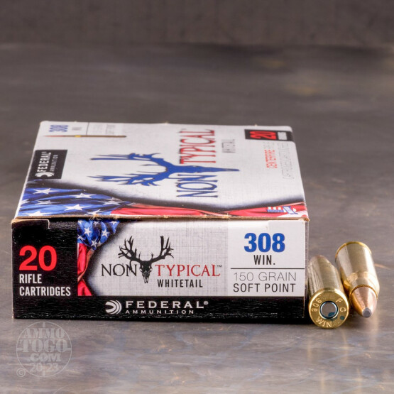20rds – 308 Win Federal Non-Typical 150gr. SP Ammo