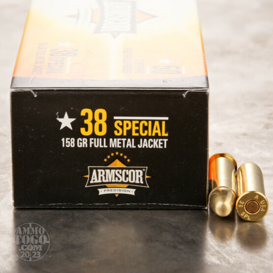 50rds - 38 Special ARMSCOR USA Precision 158gr. FMJ Ammo