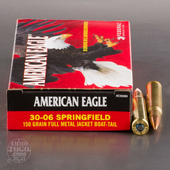 20rds - 30-06 Federal American Eagle 150gr. FMJ Ammo