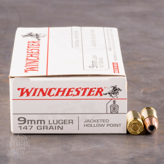 500rds - 9mm Winchester USA 147gr. Jacketed Hollow Point Ammo