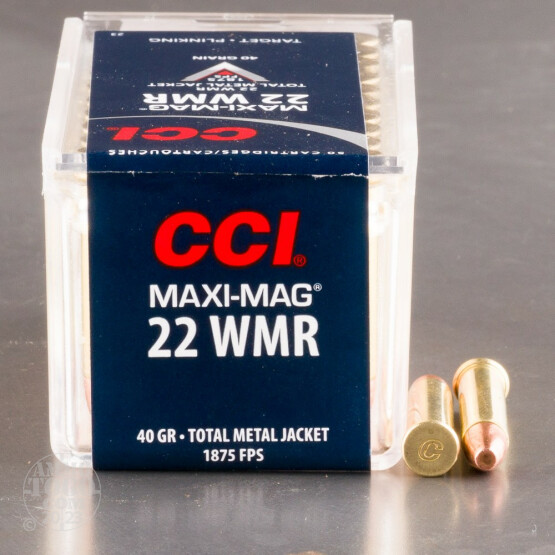 50rds – 22 WMR CCI Maxi-Mag 40gr. TMJ Ammo