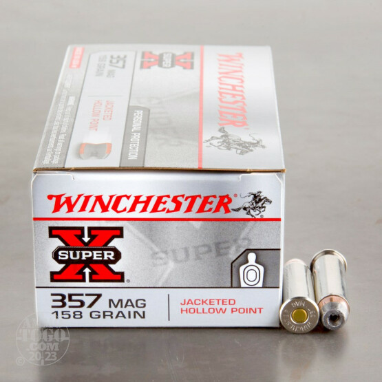50rds - 357 Mag Winchester Super-X 158gr. Jacketed Hollow Point Ammo