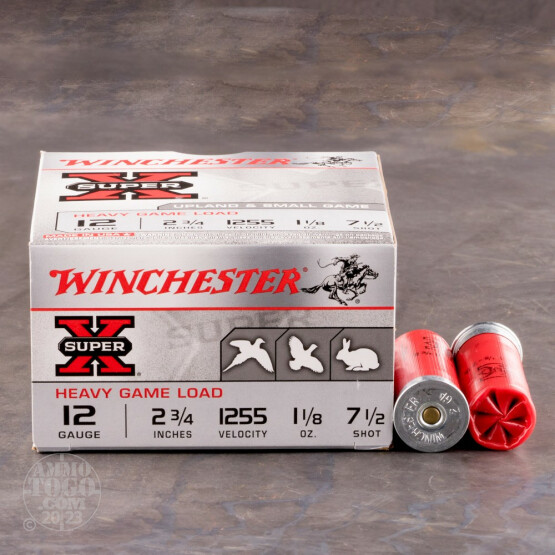 25rds - 12 Gauge Winchester Super-X Heavy Game Load 2 3/4" #7 1/2 Shot Ammo
