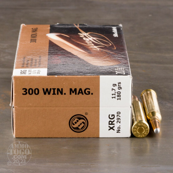 20rds - 300 Win Mag Sellier and Bellot 180gr. eXergy Capped Copper HP Ammo