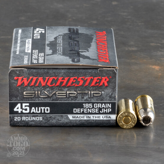 200rds – 45 ACP Winchester Silvertip 185gr. JHP Ammo