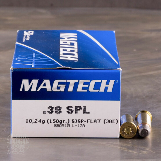 50rds - 38 Special Magtech 158gr. SJSP Ammo