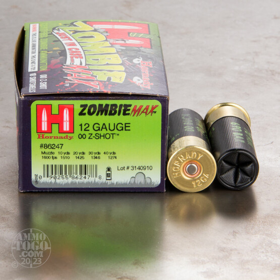 10rds - 12 Ga. Hornady Zombie Max 2 3/4" 8 Pellet 00 Z-Shot Ammo