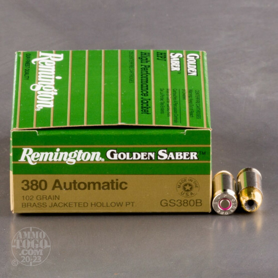 500rds – 380 Auto Remington Golden Saber 102gr. JHP Ammo