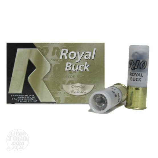 25rds - 12 Gauge Rio Royal 2 3/4" 9 Pellet Full Power 00 Buckshot Ammo
