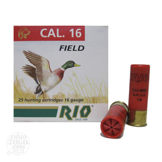25rds - 16 Gauge Rio Game Heavy Field C 16 2 3/4" 1 1/8oz. #8 Shot Ammo