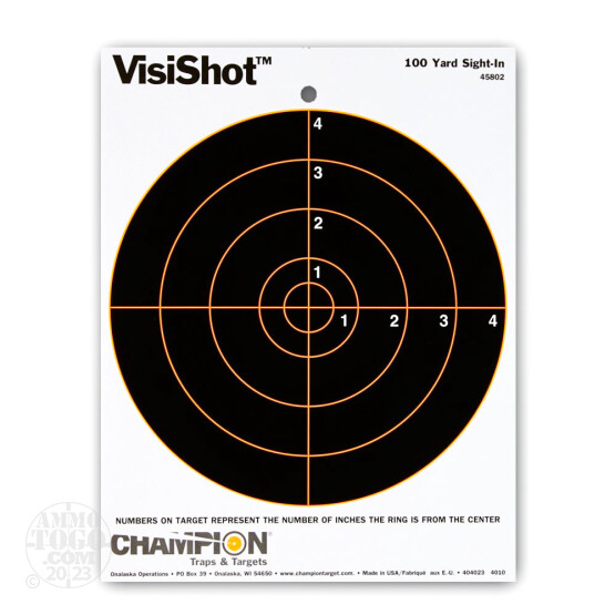 1 - Champion VisiShot 100yd. Sight-in Target 10 Pack