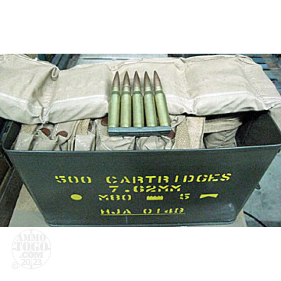 500rds - .308 Singapore Military 147gr. Ammo on Stripper Clips