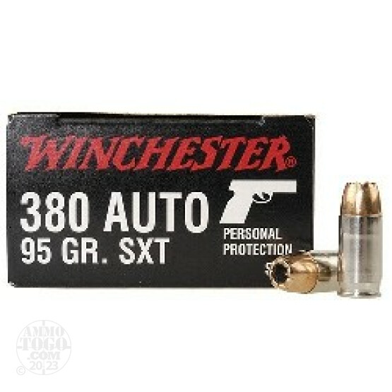 20rds - .380 Auto Winchester Supreme SXT 95gr. Hollow Point Ammo