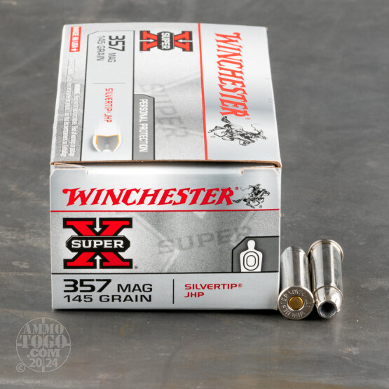 500rds – 357 Magnum Winchester Super X 145gr. Silvertip JHP Ammo