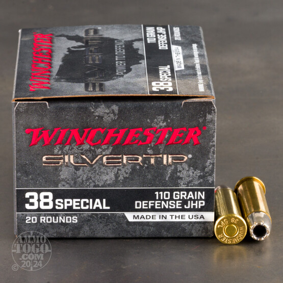 20rds – 38 Special Winchester Silvertip 110gr. JHP Ammo