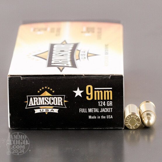 50rds – 9mm Armscor USA 124gr. FMJ Ammo
