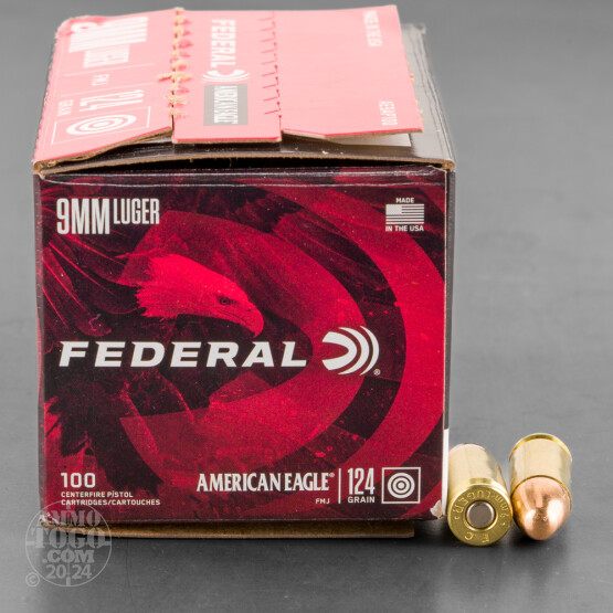 500rds – 9mm Federal American Eagle 124gr. FMJ Ammo