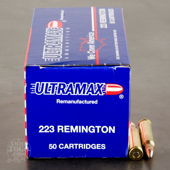 500rds - 223 Ultramax 55gr. Soft Point Remanufactured Ammo