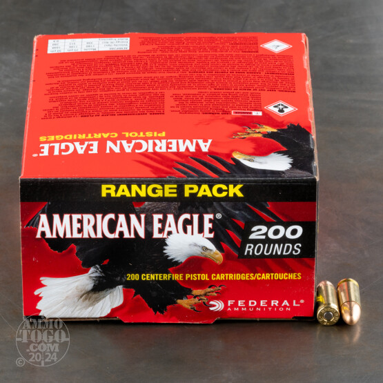 200 round pack of Federal American Eagle 9mm ammo