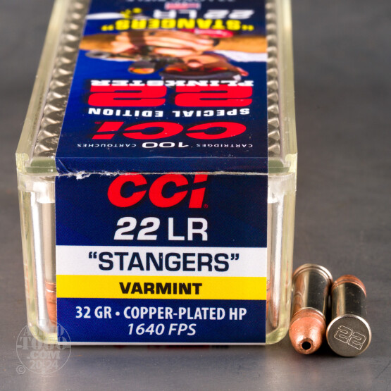 100rds – 22 LR CCI Stangers 32gr. CPHP Ammo