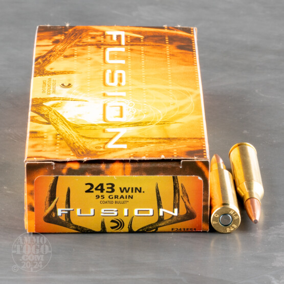 20rds - .243 Win. Federal Fusion 95gr. SP Ammo