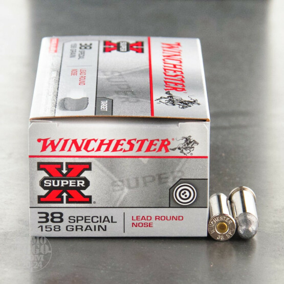 50rds - 38 Special Winchester Super-X 158gr. LRN Ammo