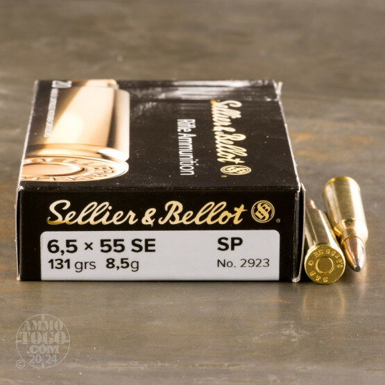 20rds - 6.5x55 Sellier & Bellot 131gr. SP Ammo