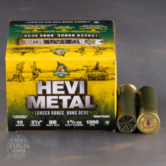 25rds – 10 Gauge Hevi-Shot Hevi-Metal 3-1/2" 1-3/4oz. BB Steel/Tungsten Shot Ammo