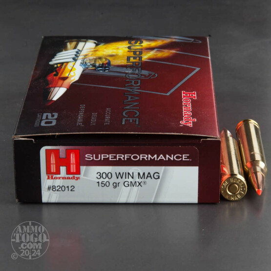 20rds - 300 Win Mag Hornady Superformance 150gr. GMX Ammo