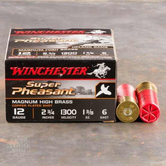25rds - 12 Gauge Winchester Super Pheasant 2 3/4" 1 3/8oz. #6 Shot