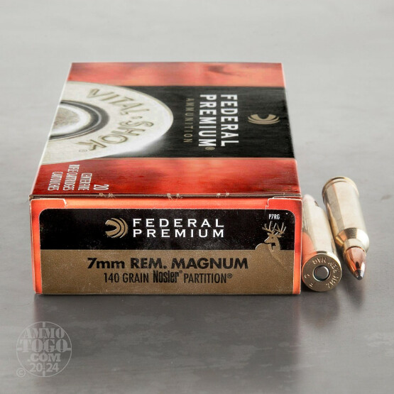 20rds -  7mm Rem Mag Federal 140gr. Vital-Shok Nosler Partition Ammo