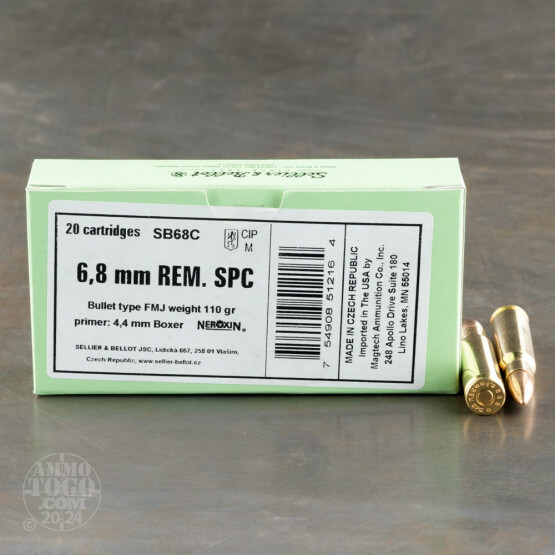 6.8 Remington SPC  - 110 gr FMJ - Sellier & Bellot - 20 Rounds