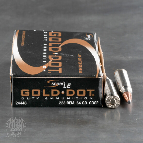 200rds - 223 Speer 64gr Gold Dot Duty GDSP Ammo