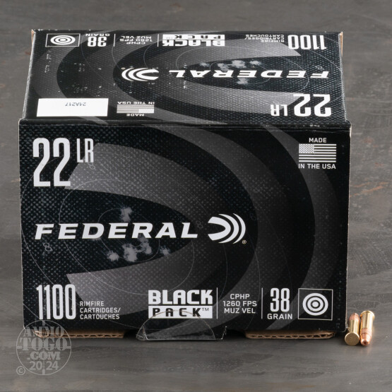 4400rds – 22 LR Federal Black Pack 38gr. CPHP Ammo