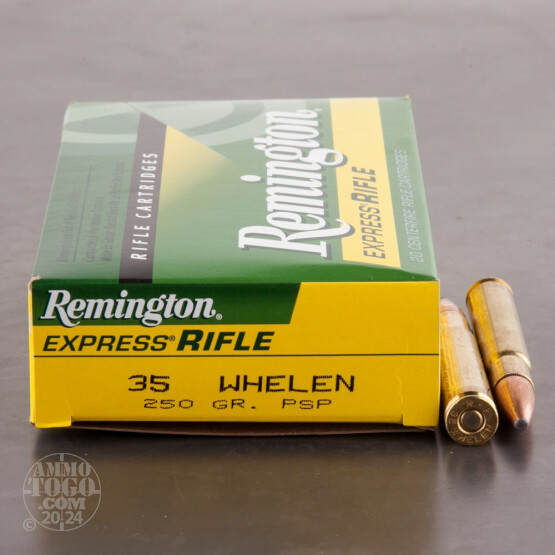 20rds - 35 Whelen Remington 250gr. Pointed Soft Point Ammo