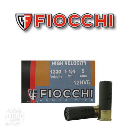250rds - 12 Gauge Fiocchi Optima Specific HV 2 3/4" 1 1/4 oz. #5 Shot Ammo