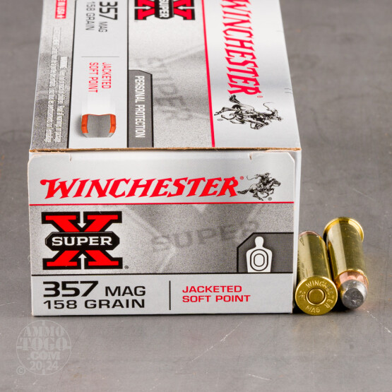 50rds - 357 Mag Winchester Super-X 158gr. Jacketed Soft Point Ammo
