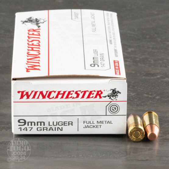 500rds - 9mm Winchester USA 147gr. TCMC Ammo