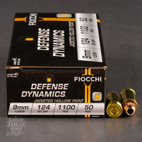 1000rds - 9mm Fiocchi 124gr. JHP Ammo