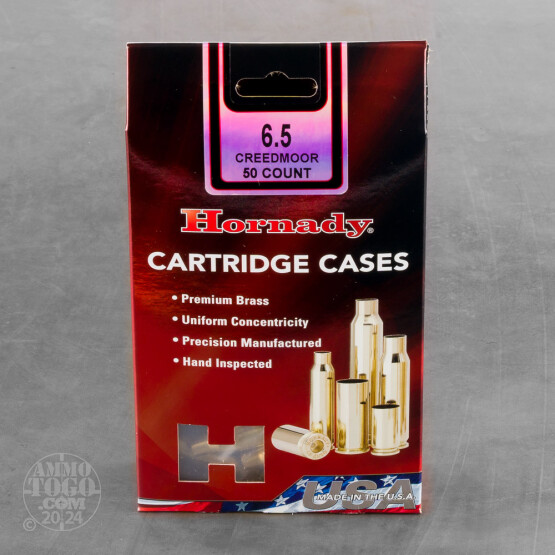 50pcs - 6.5 Creedmoor Hornady Unprimed Brass Cartridge Cases