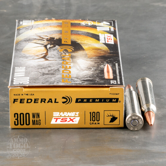 20rds – 300 Win Mag Federal 180gr. Barnes TSX Ammo